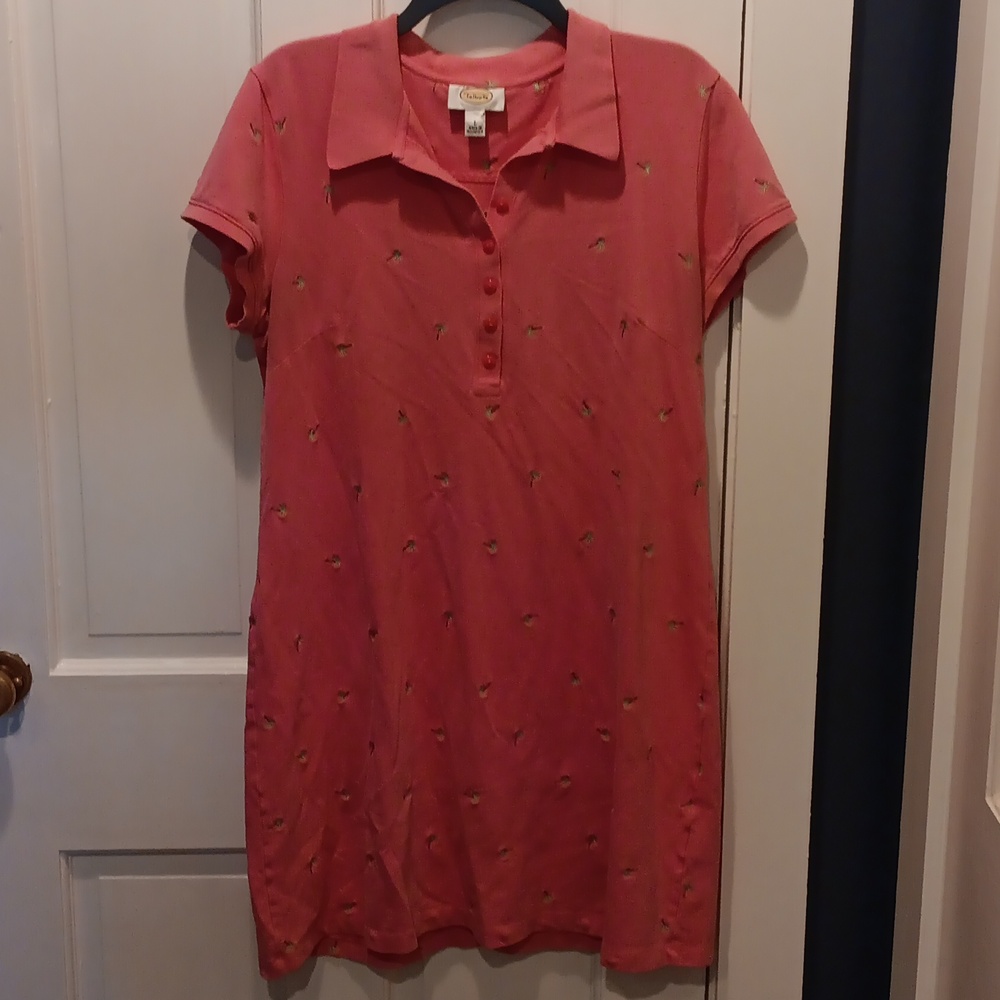 Talbots Pink Shirtdress -- Size Large